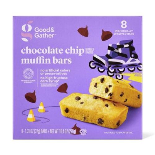 Chocolate Chip Naturally Flavored Muffin Bars - 10.4oz/8ct - Good & Gather™