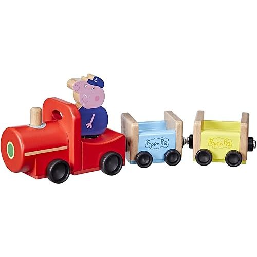 Peppa Pig Toys Wooden Toy Train Made from Responsibly Sourced Wood, Wooden Toys for 2 Year Old Girls and Boys and Up (Amazon Exclusive)