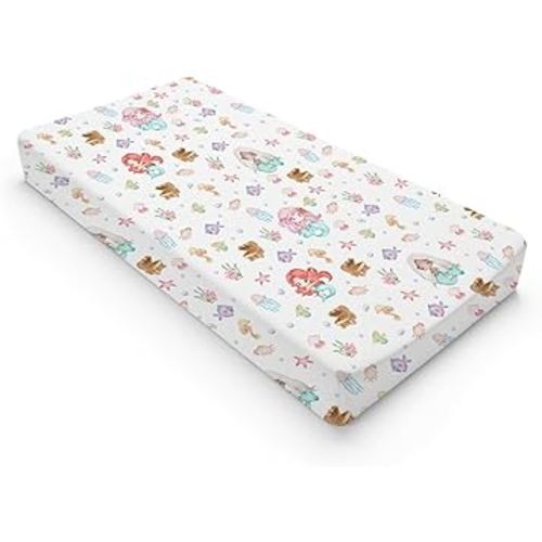 Watercolor Mermaids Changing Pad Covers Ocean Animals Fish Sea Horse Jellyfish Conch Coral Diaper Change Table Sheets for Boy Girl Soft Breathable Stretch Baby Change Table Pad Mats Covers 32''x16''