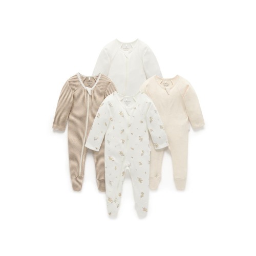 4 Pack Zip Footie Unisex