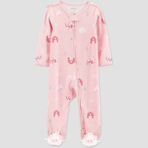 Carter's Just One You®️ Baby Girls' Farm Animals Sleep N' Play - Pink 3M