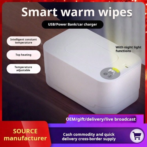 1pc Wet Wipe Warmer, Baby Constant Temperature Wireless Car Charger Portable Heated Wet Tissue Box, USB Power Supply Required. Note: Remove Original Wet Wipe Package Cover Before Placing Wipes Inside Device For Better Heating Effect. | SHEIN USA