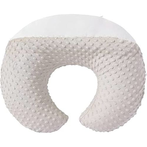 DONOMILO Nursing Pillow and Positioner Breastfeeding and Bottle Feeding | Propping Baby, Tummy Time, Sitting Support for Baby Boy and Baby Girl, with Removable Dots Cover (Sand, 22 X 17.7 X 5.9 Inch)