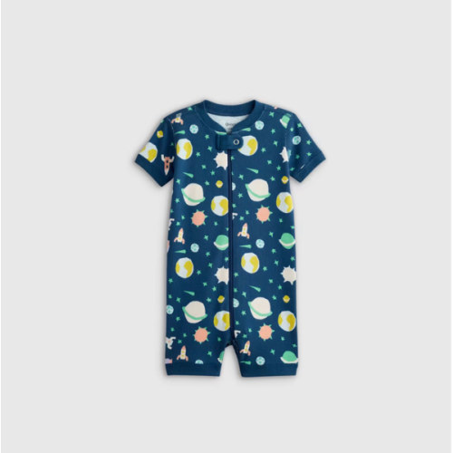 100% Organic Cotton Shortie Onesie Pajama in Pop Floral