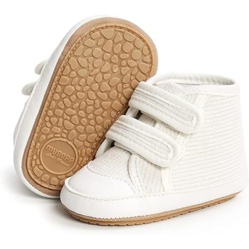 COSANKIM Baby Boy Girl Sneakers High-Top Ankle Shoes Non Slip Soft Sole Infant Toddler Prewalker First Walker Crib Shoes