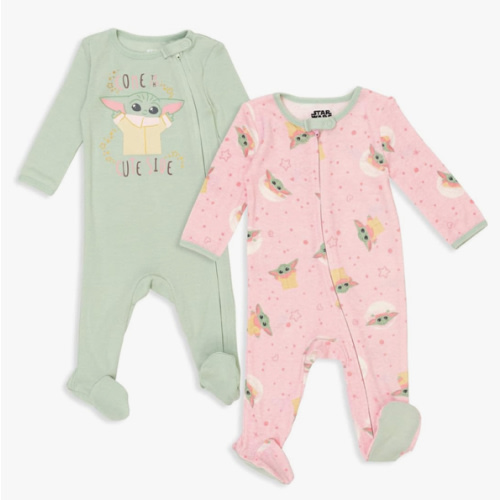 STAR WARS Baby 2 Pack Zip Up Sleep N' Plays Newborn to Infant Sizes (Newborn - 24 Months)