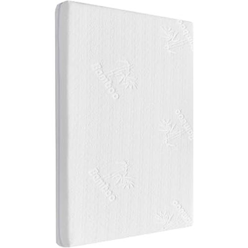AOHWIDER 47x23.6 Bedside Crib Mattress: 2" Thick Dual Sided Gel Memory Foam Bassinet Mattress Fit for ADOVEL/BabyBond/ELEMARA Bassinet Bedside Crib