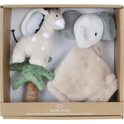 Jungle 3-Piece Developmental Soft Plush Baby/Infant Toy Gift Set