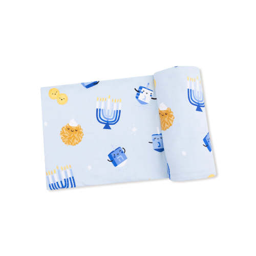 Stretch Swaddle, Hanukkah Blue – SpearmintLOVE
