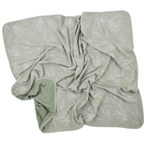 Woolino Toddler Blanket - Merino Wool and Organic Cotton Baby Blanket for Girls and Boys - 4 Season - 52.5” x 40” - Sage