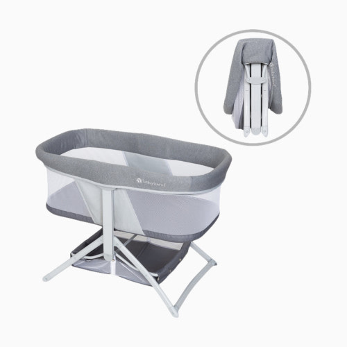 Baby Trend Quick-Fold 2-in-1 Rocking Bassinet - Shadow Stone Gray