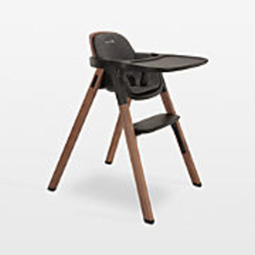 Nuna BRYN Sanderson Black Walnut Wood Baby High Chair + Reviews | Crate & Kids