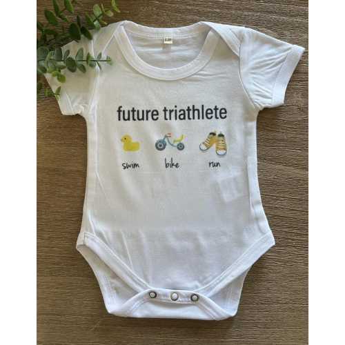 future triathlete - baby bodysuit. ** Located in Michigan plus free shipping!”
