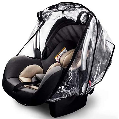 Car Seat Rain Cover,Food Grade EVA,Universal Car Seat Rain,Waterproof, Windproof Protection,Protect from Dust Snow,Rain Cover Features Quick-Access Zipper Door and Side Ventilation