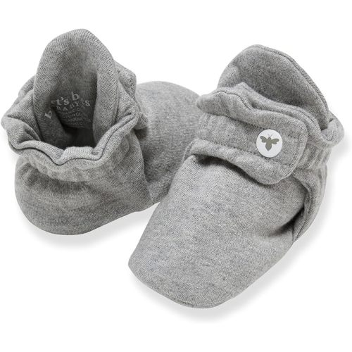 Burt's Bees Baby Unisex Booties Organic Cotton Newborn Essentials Shoes for Infants