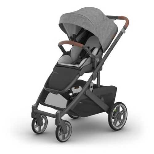 UPPAbaby Cruz V3 Full-Size Stroller - Greyson: Adjustable Harness, Forward or Rear Facing Seat, Flat-Free Tires