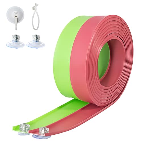 Flex Tracks 15 Ft for Kids Starter Set, Flexible Race Car Ramp Track with Suction Cups Compatible with Diecast 1/64th Cars for Ages 3 & Up (Green & Pink)