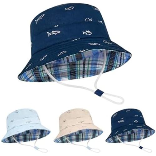 Durio Toddler Sun Hat - UPF 50+ Infant Newborn Summer Bucket Hats for Boy Girl, Wide Brim Baby Sun Hat for Beach Outdoor Play