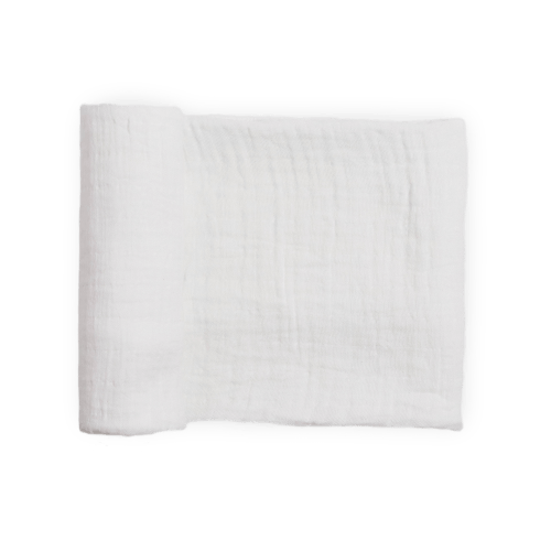 Organic Cotton Muslin Swaddle Blanket - White