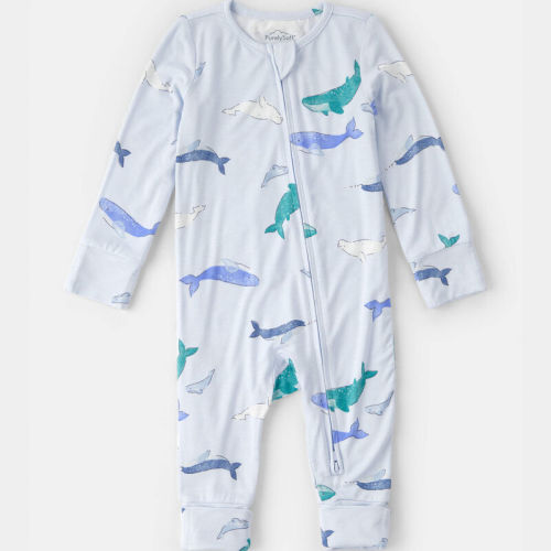 Baby Whale PurelySoft 2-Way Zip Snug Fit Sleeper - Blue | Carter’s Oshkosh Canada