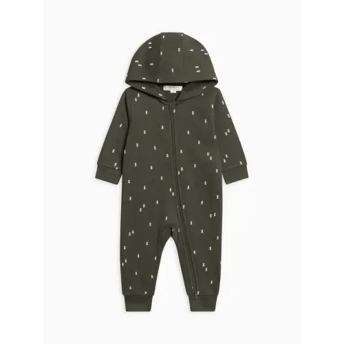Greer Fleece Hooded Zipper Romper