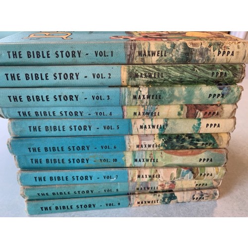 THE BIBLE STORY Arthur S Maxwell Children's COMPLETE Set Vol 1-10 Vintage 1950's