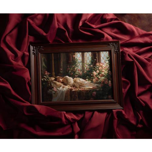 Sleeping Beauty Art Print: Book inspired Romantic Fairytale