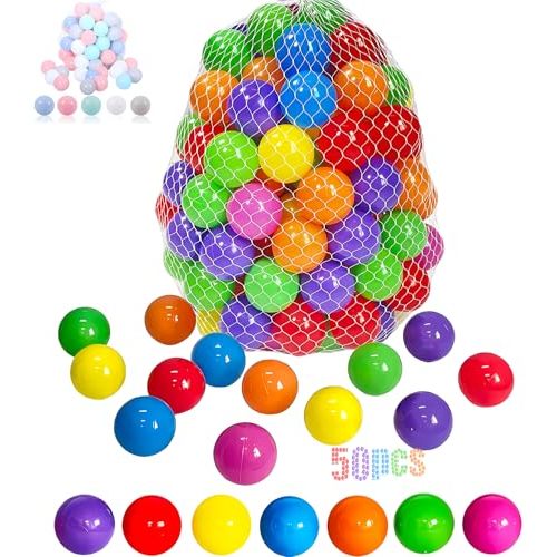 LANGXUN 50 100 200 Soft Plastic Ball Pit Balls for Kids, Gift for Baby Toddler Birthday Christmas, Ball Pit Play Tent, Baby Kiddie Pool Water Toys, Party Decoration