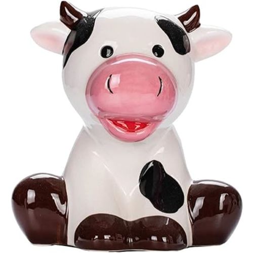 Mathew O Ceramic Cow Money Bank Piggy Bank Ornament,Home Decoration