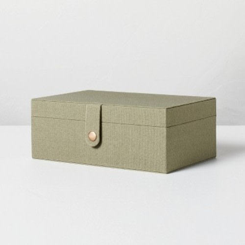 Fabric Storage Box - Hearth & Hand™ with Magnolia, Color: Dark Green, Size: Large