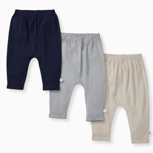 Solid Organic Cotton Baby Pants - 3 pack Midnight – littlefreebirds
