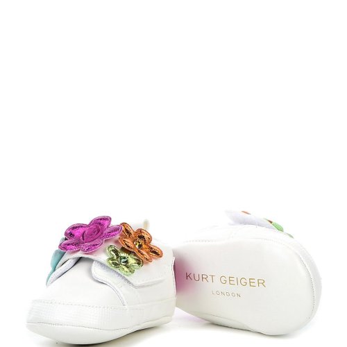 Kurt Geiger London Girls' Flower Petal Ornamented Sneaker Crib Shoes (Infant)
