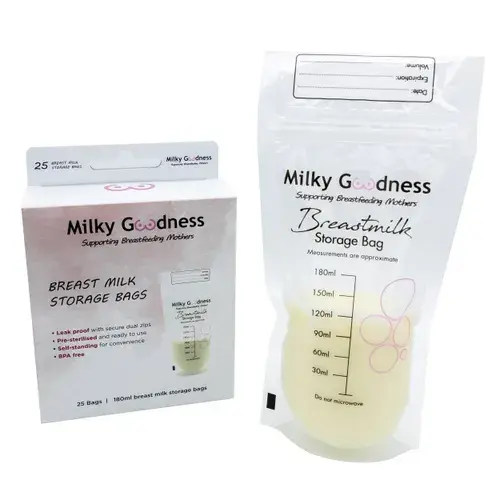 Milky Goodness Breast Milk Storage Bags 25pcs | Baby Bunting AU