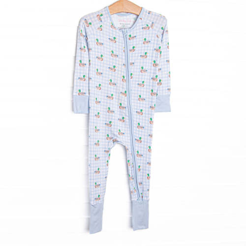 Pondside Picnic Bamboo Zippy Pajama, Blue – Stitchy Fish