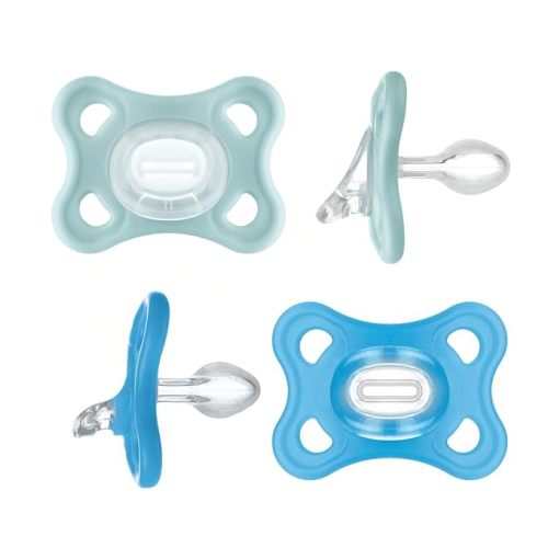 MAM Comfort Baby Pacifiers, Lightweight One-Piece Full Silicone Binky for Newborns 3-12 Months, BPA-Free, Easy to Clean Pacifier, Best for Breastfed Babies, 4 Count Binkies
