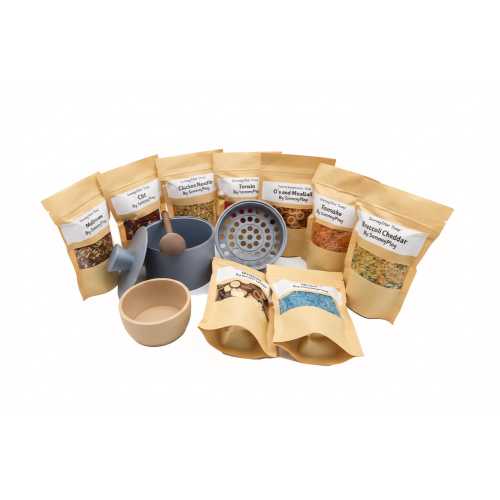 Sensory Play Soup Set, Montessori sensory bin set, Cooking play set, Soup sensory play filler, sensoryplay sensory bin, homeschool activity