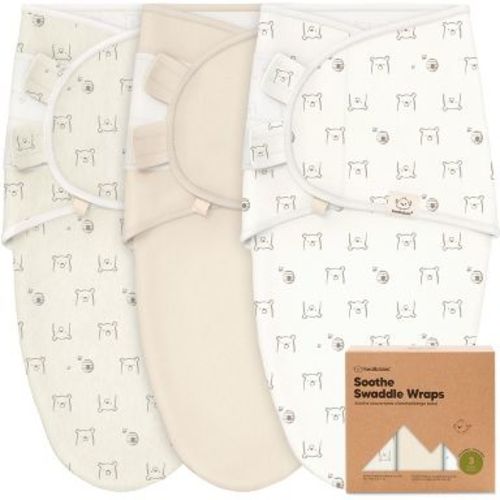 KeaBabies 3pk Soothe Baby Swaddle Wrap 0-6 Months, Organic Baby Swaddle Sleep Sacks, Newborn, Infant Swaddle Sack (Bumble Bear)