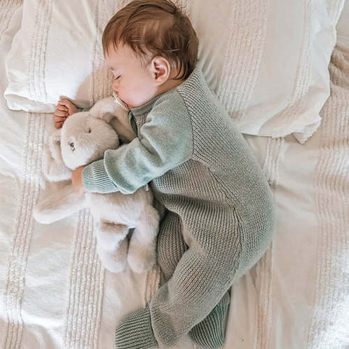 Merino Knitted Sleepsuit Sage