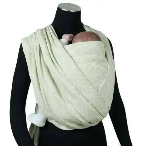 Trias Morning Green Linen Woven Wrap by Didymos - Little Zen One