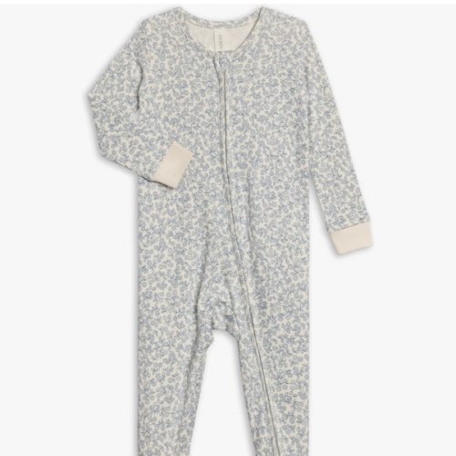 Colored Organics Baby Zip-Up Footed Sleeper with 2-Way Zipper - Organic Cotton Pajamas