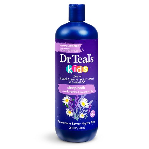 Dr Teal's Kids 3-in-1 Bubble Bath, Body Wash & Shampoo, Melatonin Sleep Bath, 20 OZ