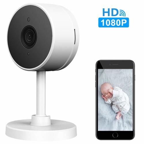 LARKKEY WiFi Home Security Surveillance Camera 1080P, Smart Baby Monitor Compatible with Alexa and Google Home, Motion Detection & Tracker, Night Vision