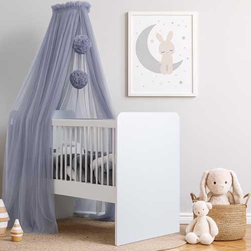 Rose Crib Canopy with holder: Princess Nursery Decor, Soft Tulle Fabric