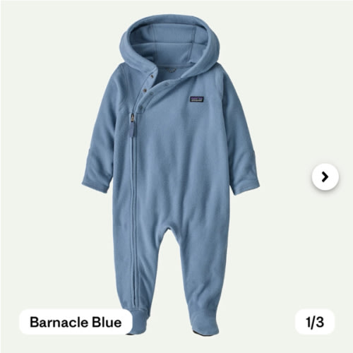 Patagonia Infant Micro D® Fleece Bunting - in Barnacle Blue