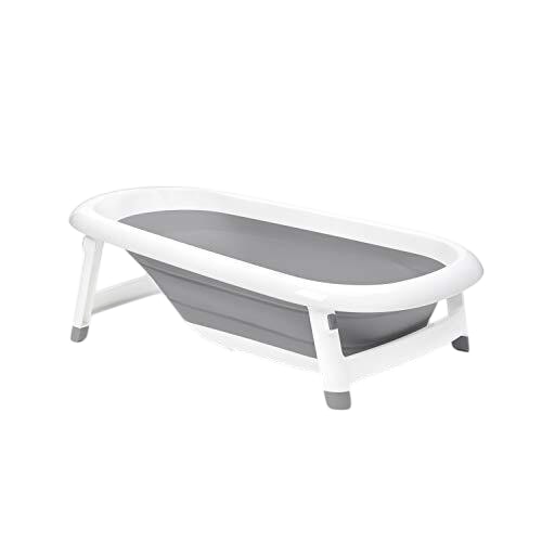 OXO Tot Splash & Store Baby Bathtub, White/Gray