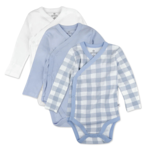 3-Pack Organic Cotton Long Sleeve Side-Snap Bodysuits | Honest Baby Clothing