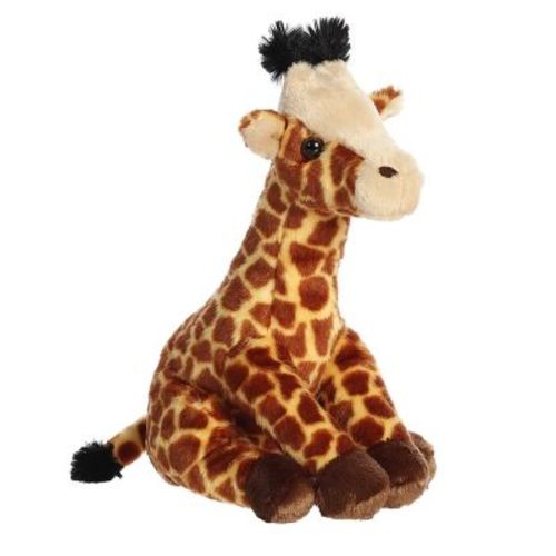 Aurora Large Giraffe Destination Nation Adventurous Stuffed Animal Brown 15"