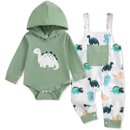 NZRVAWS Baby Boy Clothes Newborn Outfits Infant Romper Fall Winter Hoodie Pocket Pants Overalls Set NB-18M
