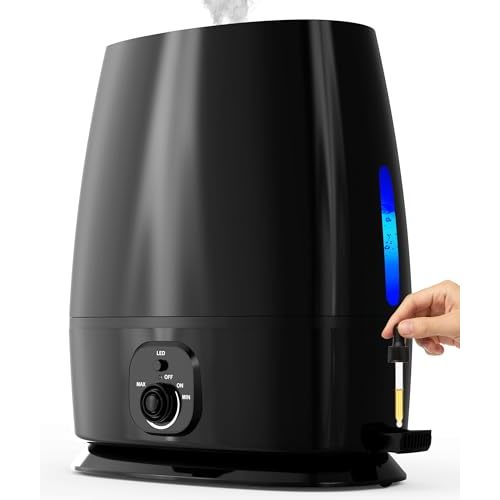 Everlasting Comfort 6L Humidifiers for Bedroom, Quiet 50HR Runtime No-Filter Supersized Cool Mist Humidifier Large Room for Whole House, Plants, Baby Nursery, Allergies, Dry Skin, Congestion, Indoor