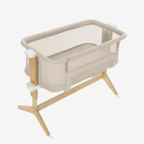 Newton Baby Bassinet & Bedside Sleeper with Mattress & Sheet - Ultra-Breathable & Completely Washable, Removable Dual-Layer Cover | Wood Frame | Adjustable Height & Infant Access Opening